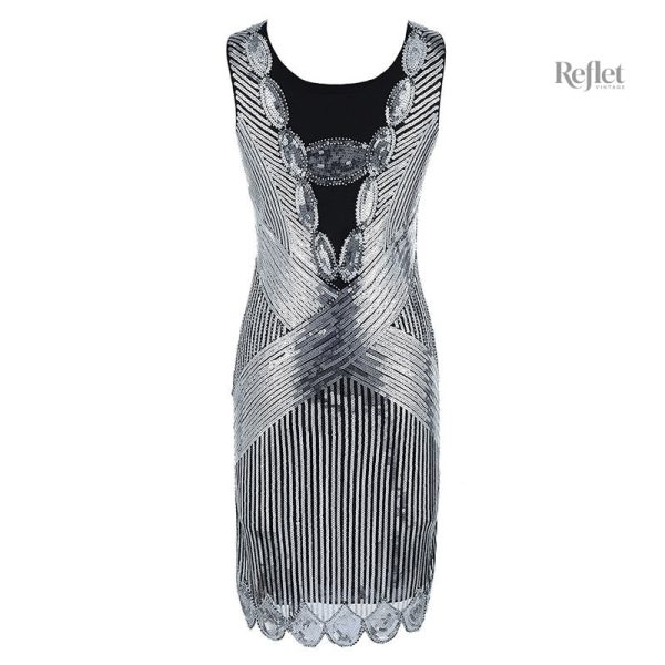 Robe années 30 avec ceinture à la taille