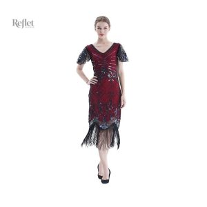 Robe élégante inspirée des années 20, design chic