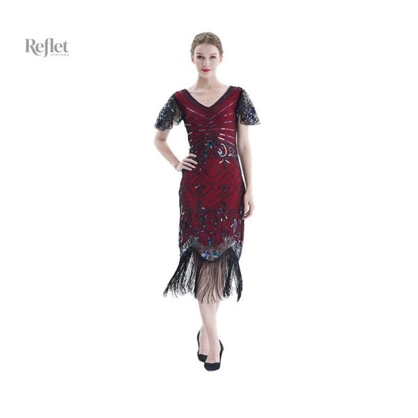 Robe élégante inspirée des années 20, design chic