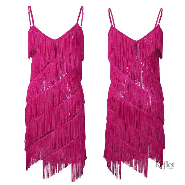 Robe rétro à franges années 20