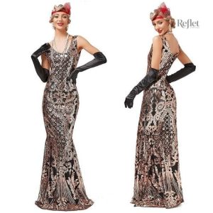 Robe rétro grande taille inspirée des années 20