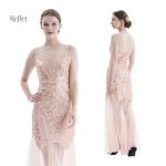 Robe rose style années 20, élégante et rétro