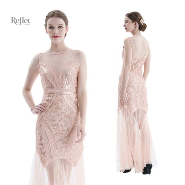 robe-rose-annee-20-1 Robe rose style années 20, élégante et rétro