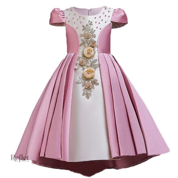 robe-rose-princesse-fille-pas-cher-1 Robe princesse rose pour fille à prix abordable