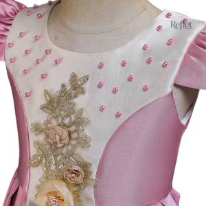 Robe rose élégante pour petites filles, style princesse
