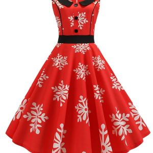 Robe rouge vintage des années 70