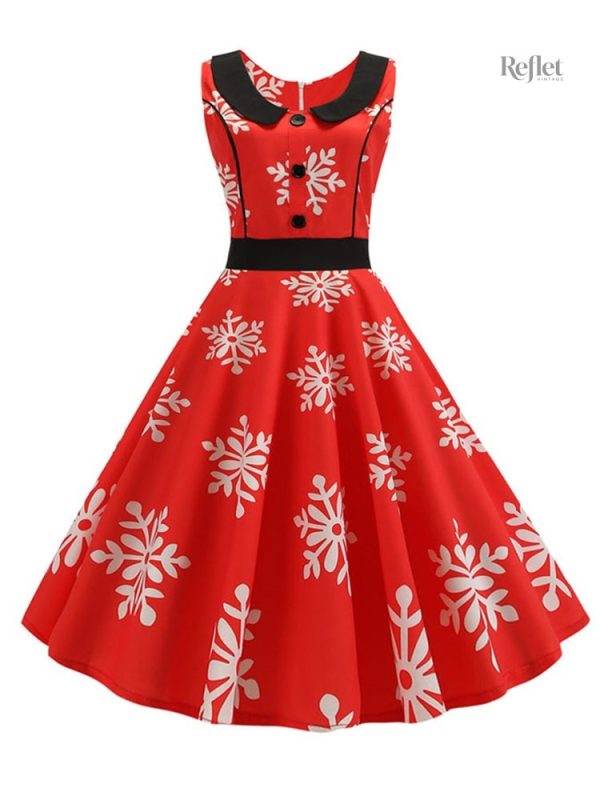 robe-rouge-annee-70-1 Robe rouge vintage des années 70