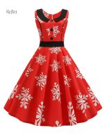 Robe rétro rouge années 70
