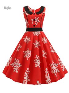 Robe rétro rouge années 70