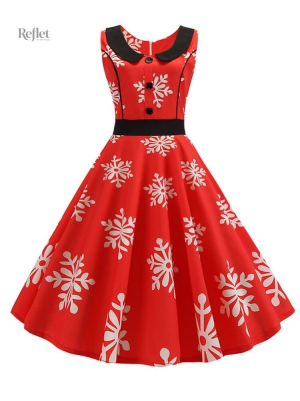 Robe rétro rouge années 70