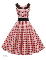 Robe rouge à manches longues 70s