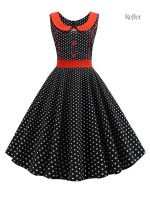 Élégante robe rouge années 70