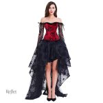Robe rouge vintage années 30, style classique et élégant