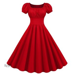 Robe rouge façon années 20 élégante et rétro
