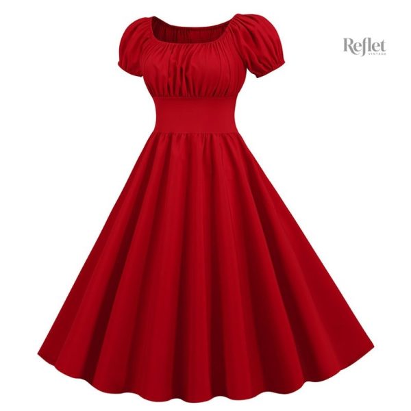 Robe vintage rouge inspirée des années 20