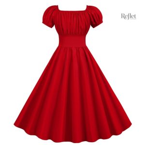 Robe rouge classique style années folles