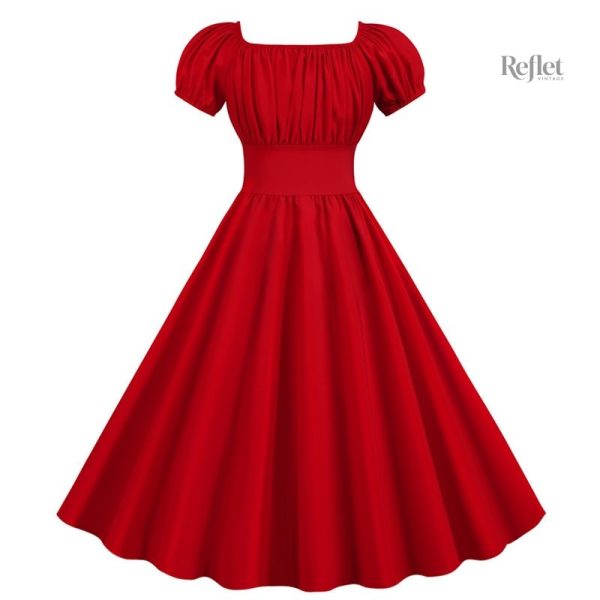 Robe rouge classique style années folles
