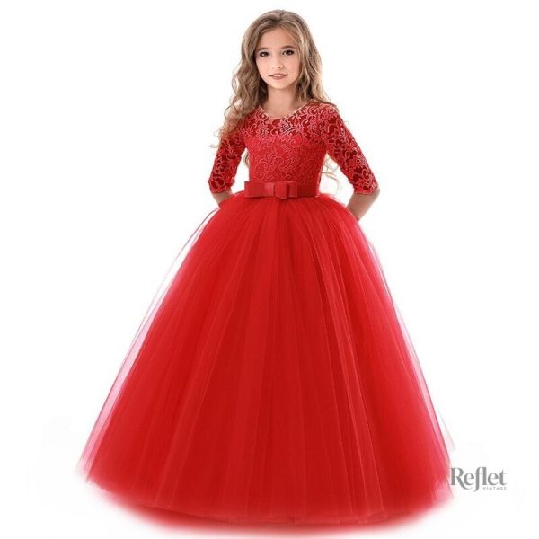 robe-rouge-princesse-fille-1 Robe rouge princesse pour fille