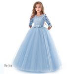 Robe princesse fille en rouge vif