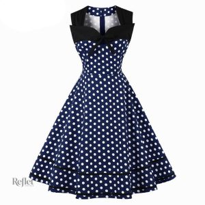 Robe sans manche rétro inspirée des années 70