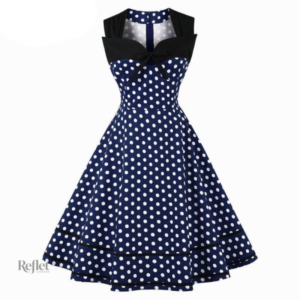 robe-sans-manche-annee-70-1 Robe sans manche rétro inspirée des années 70