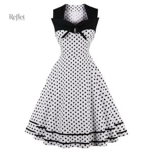 Robe légère années 70, style sans manches, look décontracté