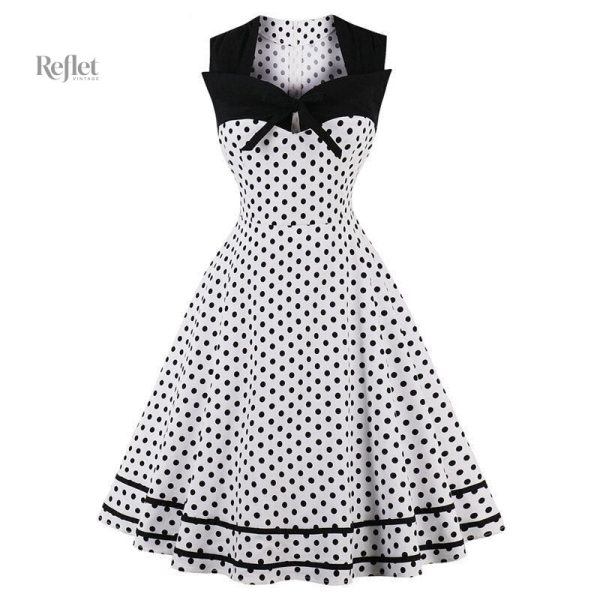 Robe légère années 70, style sans manches, look décontracté