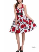 Robe sans manches au design rétro