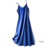 Robe satin élégante style rétro