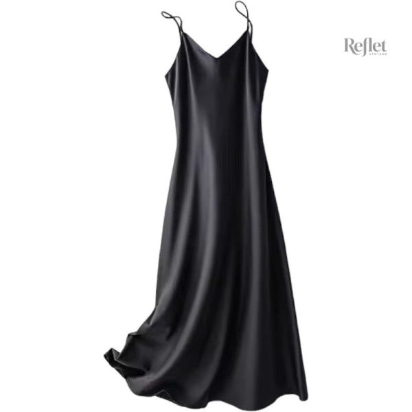 Robe rétro style flapper satin