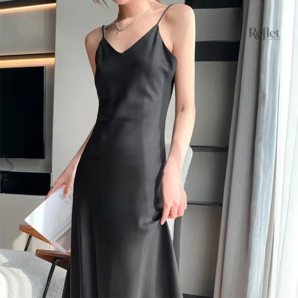 Robe satin à franges années 20