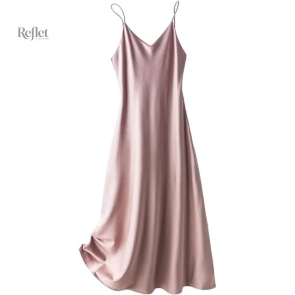 Robe inspirée des années 20 satinée