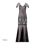 Robe de soirée charleston, esprit années 20