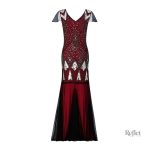Robe soirée frangée, ambiance années folles