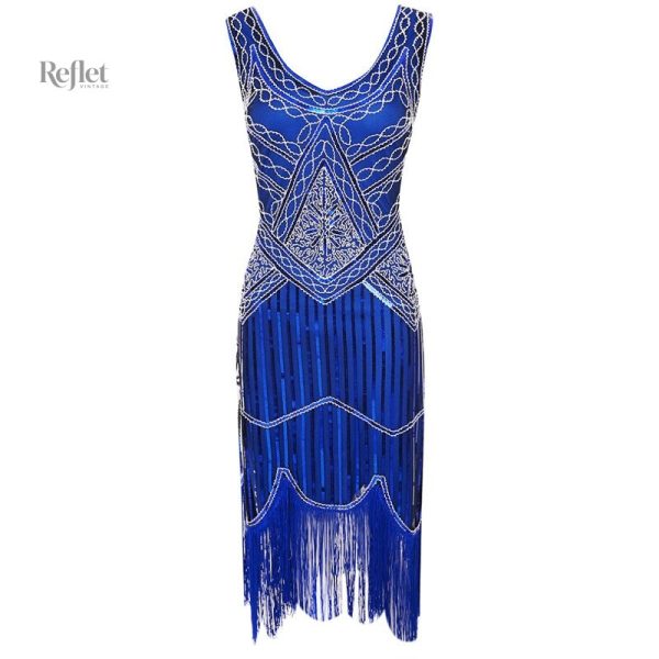 Robe blanche pour soirée à thème années 20