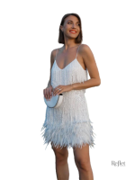 Robe années 20 avec design rétro, idéale pour soirées festives