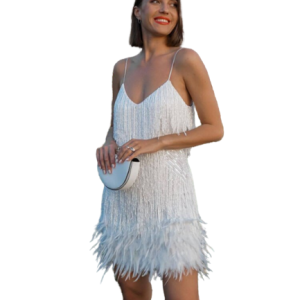 Robe années 20 avec design rétro, idéale pour soirées festives