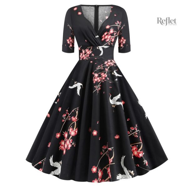 robe-soiree-annee-50-1 Robe Soirée Année 50 élégante et rétro