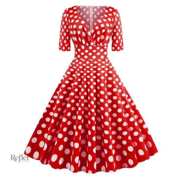 Robe vintage année 50, look sophistiqué
