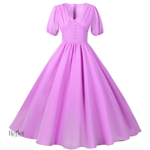Robe élégante années 60, idéale pour les événements