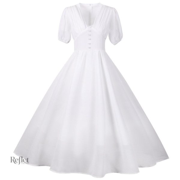 Style rétro : robe soirée années 60 féminine