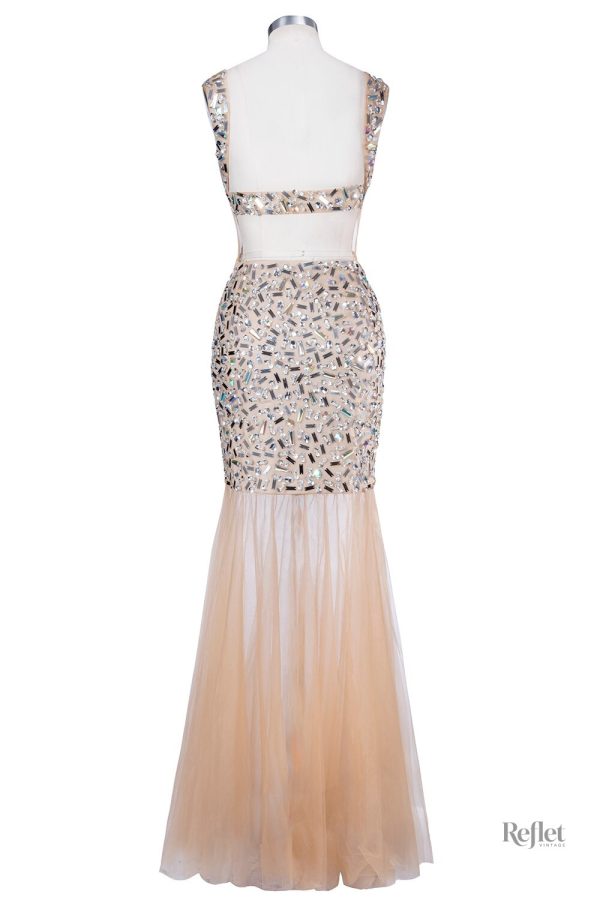 Robe longue élégante avec style rétro des années 20