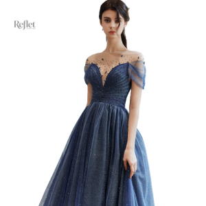 Robe de bal féminine, design féerique et chic