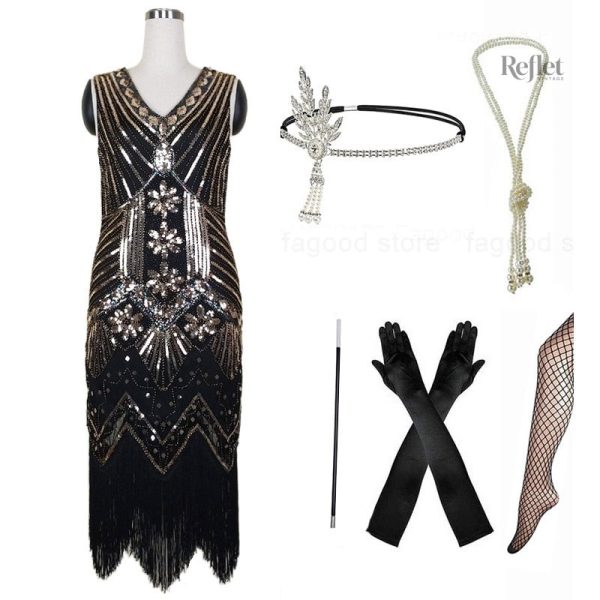 Robe soirée à franges, inspiration années 20
