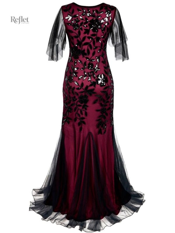 Robe élégante années 30 avec une silhouette rétro