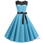 Robe soirée chic avec motifs années 80