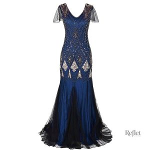 Robe à franges élégante des années 20