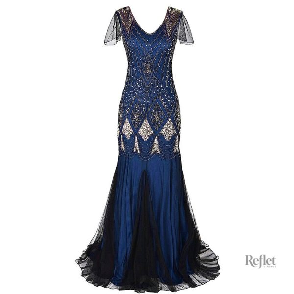 Robe à franges élégante des années 20