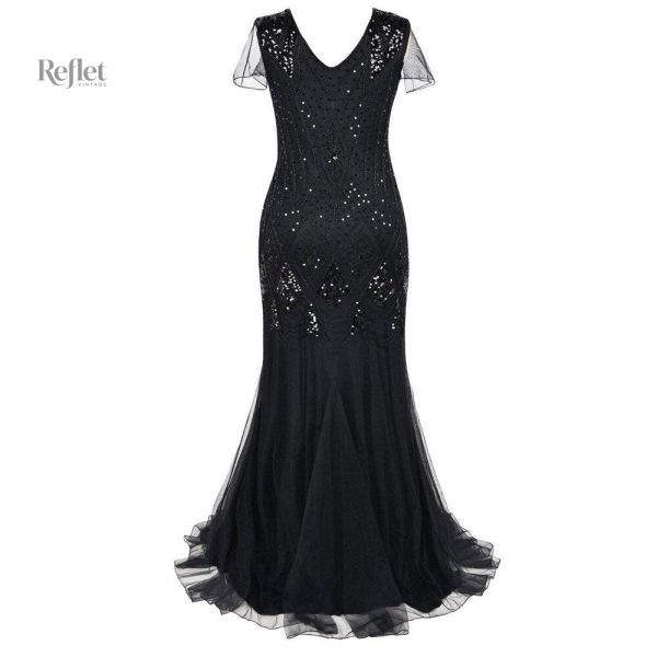 Robe élégante année 20 avec ceinture
