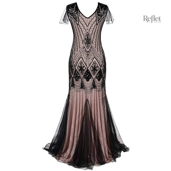 Robe de danse années 20 en satin